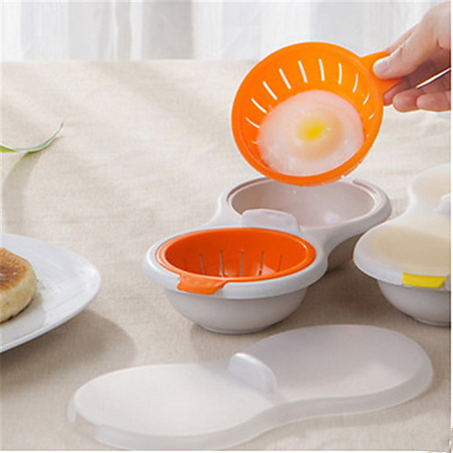

Microwave Egg Poacher Cookware Double Cup Dual Cave Egg Cooker Egg Poaching Cups