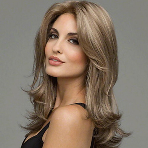 

Costume Accessories Curly Middle Part Wig Medium Length Light Brown Synthetic Hair 56 inch Women's Women Light Brown