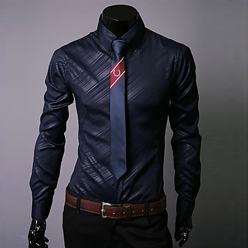 

Men's Shirt Graphic Solid Colored Long Sleeve Daily Tops Basic Streetwear White Black Navy Blue
