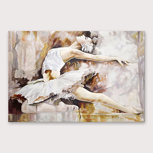 

Oil Painting Hand Painted Horizontal People Modern Stretched Canvas