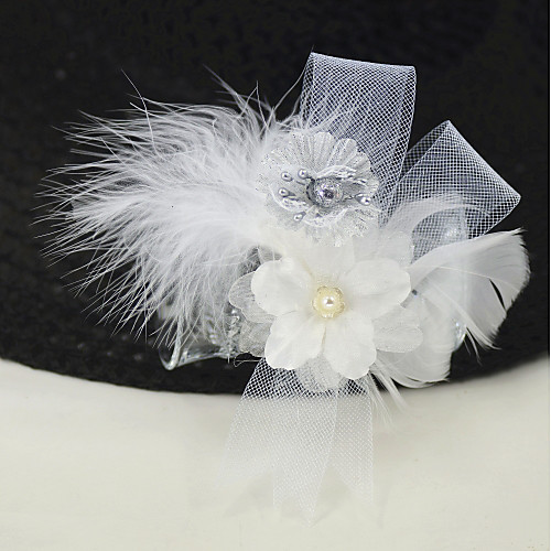 

Wedding Flowers Boutonnieres / Headpiece Wedding / Wedding Party Goose Feather / Plain Poplin / Fabrics 5.91(Approx.15cm)