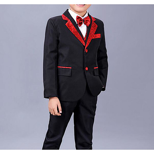 

Black Polyester Ring Bearer Suit - 1 set Includes Bow Tie