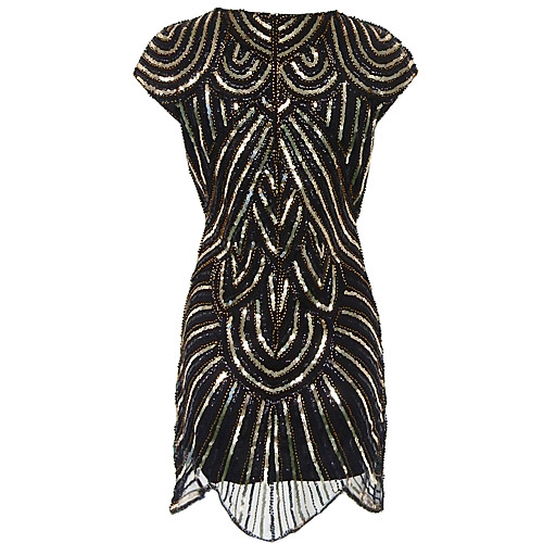

The Great Gatsby Charleston 1920s Vintage Vacation Dress Flapper Dress Party Costume Prom Dress Women's Sequin Costume Black Vintage Cosplay Party Homecoming Sleeveless