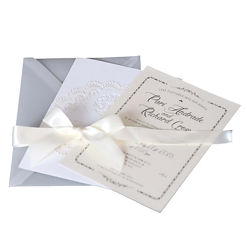 

Side Fold Wedding Invitations 20 - Invitation Cards Artistic Style Pure Paper