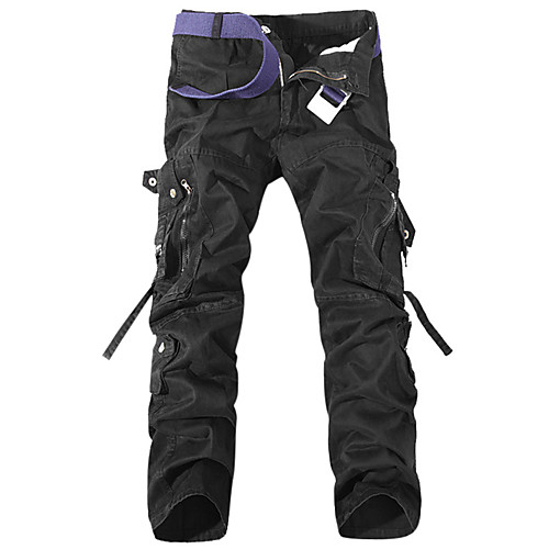 

Men's Hiking Pants Hiking Cargo Pants Tactical Pants Outdoor Windproof Durable Wear Resistance Multi Pocket Cotton Pants / Trousers Bottoms Camping / Hiking Hunting Climbing Black Army Green Grey M