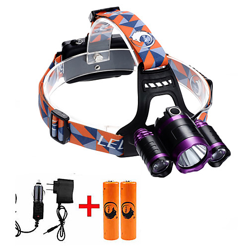 

U'King ZQ-X826 Headlamps Headlight Zoomable Rechargeable 3000 lm LED LED 3 Emitters 4 Mode with Batteries and Chargers Zoomable Rechargeable Adjustable Focus Compact Size High Power Easy Carrying