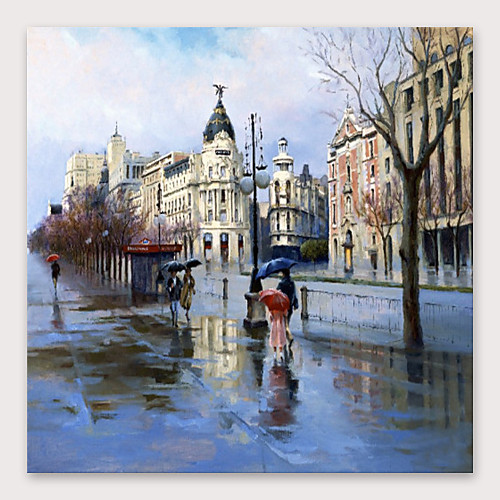 

Oil Painting Hand Painted - Abstract Modern Stretched Canvas
