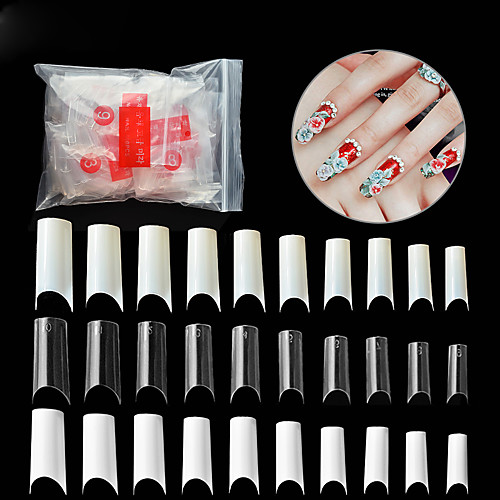 

500pcs PVC(PolyVinyl Chloride) False Nails Best Quality Stylish Unique Design Daily Artificial Nail Tips for Finger Nail / Romantic Series