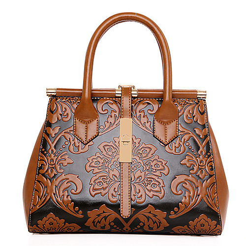 

Women's PU Tote Floral Print Brown / Wine / Blue