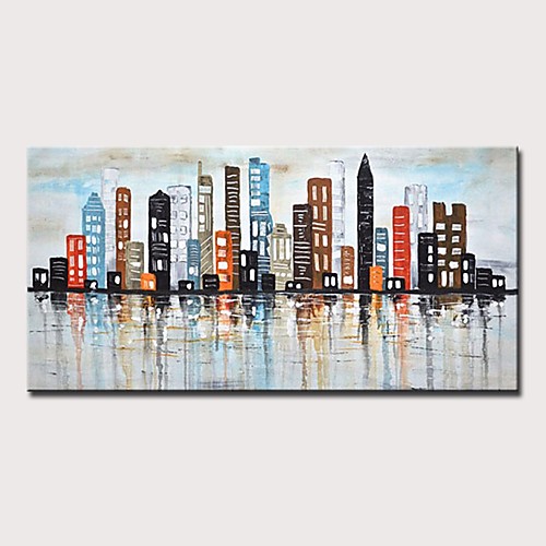 

Oil Painting Hand Painted Horizontal Abstract Landscape Modern Rolled Canvas (No Frame)