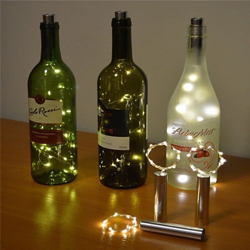 

2m 20 LED Wine Bottle Cork Light StarryWire String Lights for Bottle DIY Table Decoration Christmas Wedding Party