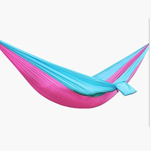 

Camping Hammock Outdoor Lightweight Quick Dry Breathability Wearable Parachute Nylon for 1 person Fishing Camping Rose Pink / Blue Blue Red 270140 cm