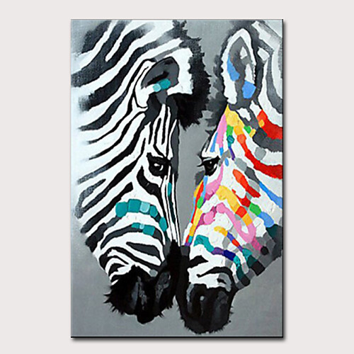 

Oil Painting Hand Painted Vertical Abstract Pop Art Modern Rolled Canvas (No Frame)