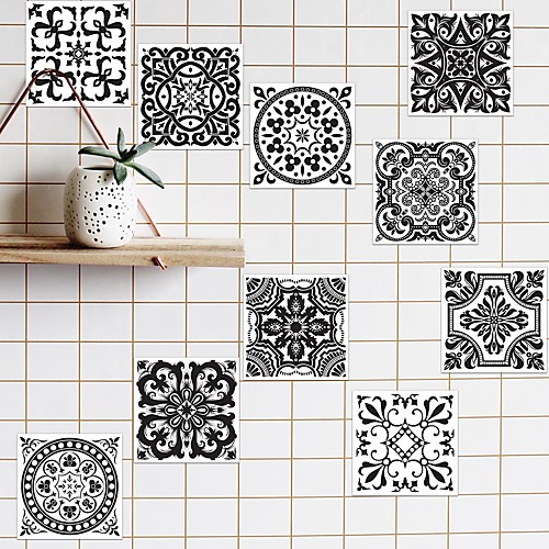 

1 Packed 10 Pieces Removable Wall Sticker for Kitchem/Bathroom