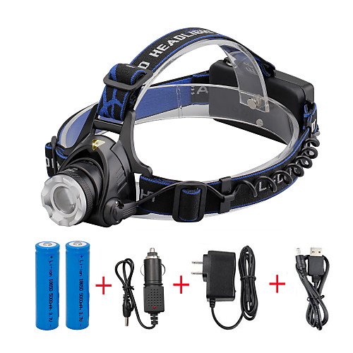 

U'King Headlamps Headlight 2000 lm LED LED 1 Emitters 3 Mode with Batteries and Chargers Zoomable Adjustable Focus Compact Size Easy Carrying Camping / Hiking / Caving Everyday Use Cycling / Bike