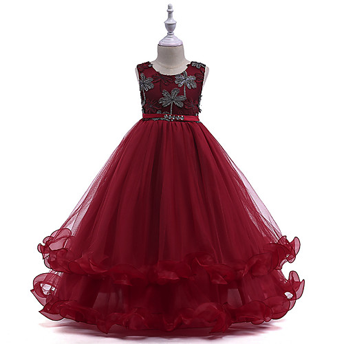 

Princess Cosplay Costume Party Costume Girls' Movie Cosplay New Year's Sweet Red Dark Blue Dress Christmas Halloween Children's Day Polyester / Cotton Polyester