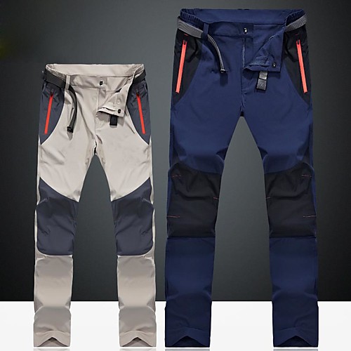 

Men's Hiking Pants Patchwork Outdoor Windproof Breathable Rain Waterproof Quick Dry Pants / Trousers Bottoms Camping / Hiking Hunting Fishing Dark Gray Khaki Dark Blue 4XL M L XL XXL / Stretchy
