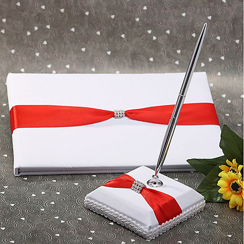 

Guest Book / Pen Set Wedding With Embroidery Guest Book / Pen Set