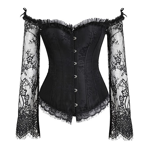 

Women's Corset G-strings & Thongs Panties Light Lace Sexy Mesh Overbust Corset