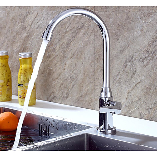 

Kitchen faucet - Single Handle One Hole Standard Spout / Tall / ­High Arc Contemporary Kitchen Taps / Stainless Steel