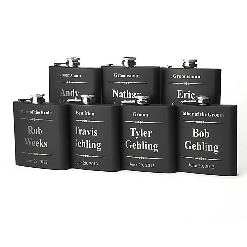 

Personalized Stainless steel Barware & Flasks Her / Him / Bride Wedding Party / Festival