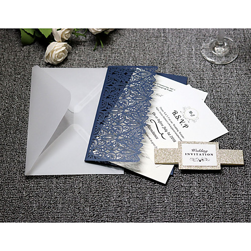 

Side Fold Wedding Invitations 20 - Invitation Cards Artistic Style Pure Paper