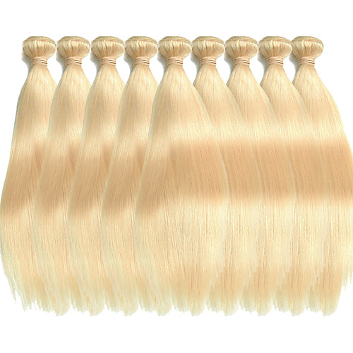 

Hair weave Hair Extensions Virgin Human Hair 1 Piece Pack Straight Blonde Hair Extensions