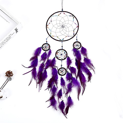 

Handmade Dream Catchers With Feather Traditional Wall Hangings Decoration