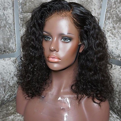 

Remy Human Hair 360 Frontal Lace Front Wig Deep Parting Rihanna style Brazilian Hair Curly Natural Wig 130% 150% 180% Density with Baby Hair Adjustable Heat Resistant Thick with Clip Women's Medium