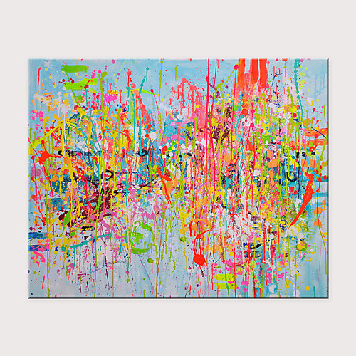 

Oil Painting Hand Painted Horizontal Abstract Modern Rolled Canvas (No Frame)