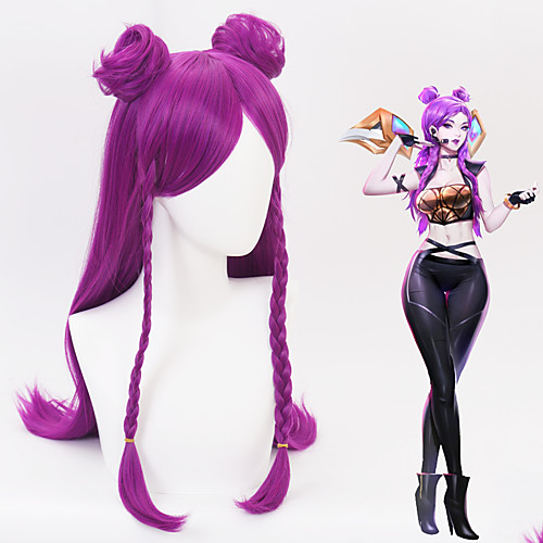 

Cosplay KDA Kaisa Cosplay Wigs All 28 inch Heat Resistant Fiber Anime Wig