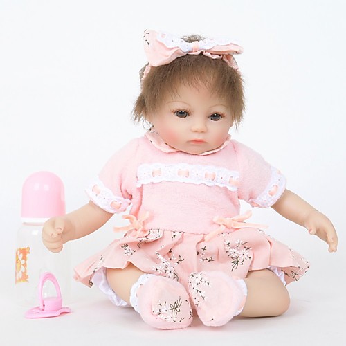 

FeelWind 18 inch Reborn Doll Girl Doll Baby Girl lifelike Handmade Cute Child Safe Kids / Teen Cloth 3/4 Silicone Limbs and Cotton Filled Body with Clothes and Accessories for Girls' Birthday and