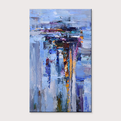 

Oil Painting Hand Painted Vertical Abstract Modern Rolled Canvas (No Frame)
