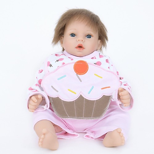 

FeelWind 22 inch Reborn Doll Girl Doll Baby Girl Reborn Baby Doll lifelike Handmade Cute Child Safe Kids / Teen Cloth 3/4 Silicone Limbs and Cotton Filled Body with Clothes and Accessories for Girls