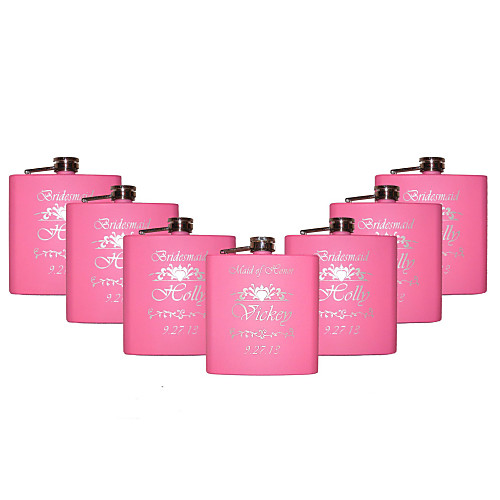 

Personalized Stainless steel Barware & Flasks Her / Him / Bride Wedding Party / Festival