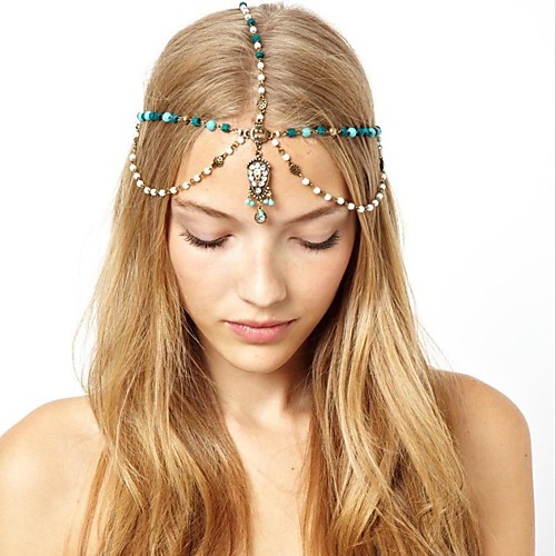 

American Indian Headdress Adults' Bohemian Style Women's Green Artificial Gemstones / Alloy Party Cosplay Accessories Halloween / Carnival / Masquerade Costumes / Female