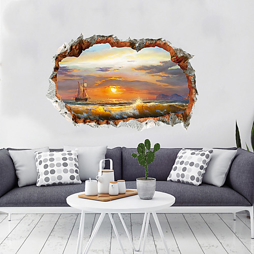 

Decorative Wall Stickers - 3D Wall Stickers Landscape / 3D Living Room / Bedroom / Kitchen
