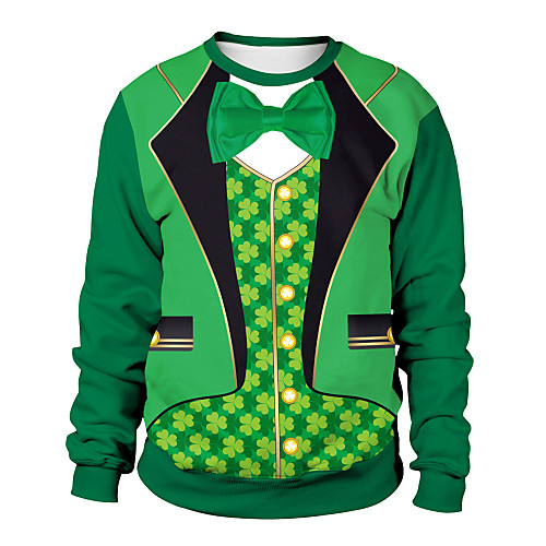 

Elf Masquerade Adults' Men's Halloween Carnival St Patricks Day Festival / Holiday Polyster Green Men's Women's Easy Carnival Costumes Shamrock Novelty 3 Leaf / T-Back / T-Back