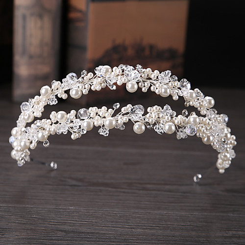 

Alloy Tiaras with Faux Pearl / Crystals 1 Piece Wedding / Special Occasion Headpiece