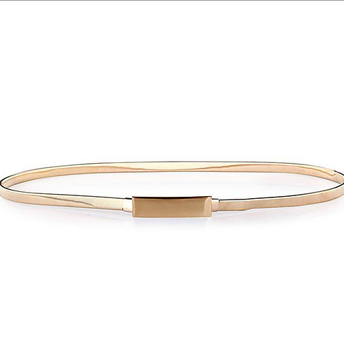 

Women's Street chic Rose Gold Waist Belt - Solid Colored