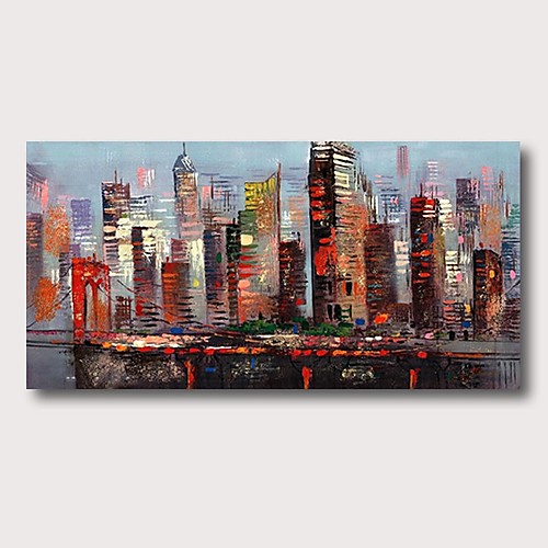 

Oil Painting Hand Painted Horizontal Abstract Comtemporary Modern Stretched Canvas