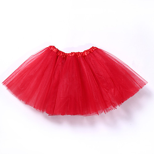 

Ballet Dancer Tutu Bubble Skirt Under Skirt 1950s Layered Tulle Red Petticoat / Kid's / Stitching Lace / Crinoline