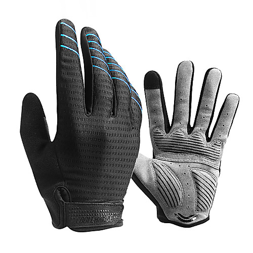 

CoolChange Winter Bike Gloves / Cycling Gloves Mountain Bike Gloves Mountain Bike MTB Anti-Slip Thermal Warm Breathable Sweat-wicking Full Finger Gloves Sports Gloves Sponge Terry Cloth Lycra Black