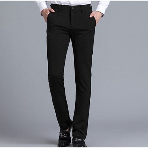 

Men's Basic Daily Dress Pants Pants - Solid Colored Black Navy Blue M / L / XL