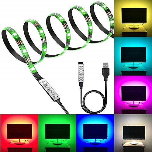 

KWB 2m Light Sets 120 LEDs SMD5050 10mm 1 set RGB USB Linkable Color Gradient 5 V / IP44