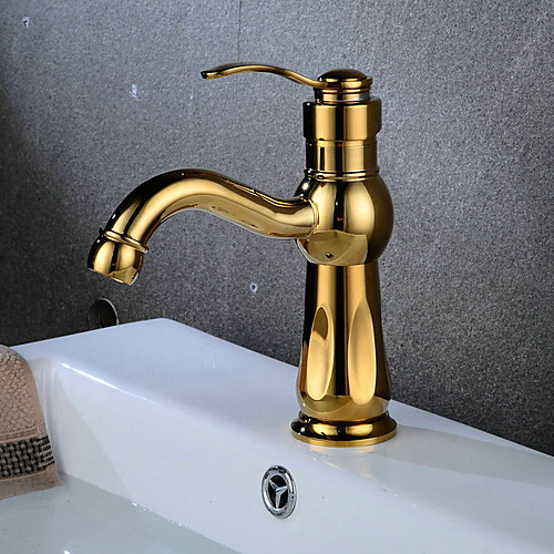 

Bathroom Sink Faucet - Widespread Electroplated Other Single Handle One HoleBath Taps
