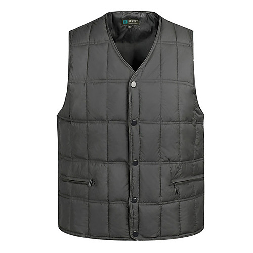 

Men's Hiking Vest / Gilet Fishing Vest Winter Outdoor Solid Color Lightweight Windproof Breathable Quick Dry Top Cotton Single Slider Hunting Fishing Climbing Army Green Blue
