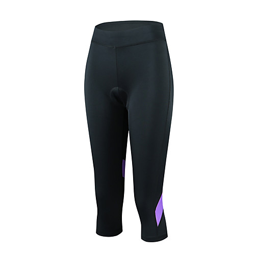 

cheji Women's Cycling 3/4 Tights Lycra Bike Pants / Trousers Tights Pants Windproof Quick Dry Sports Violet / Pink Mountain Bike MTB Road Bike Cycling Clothing Apparel Race Fit Bike Wear