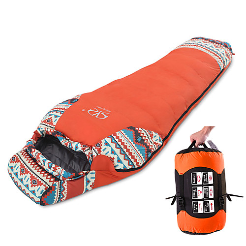 

Sheng yuan Sleeping Bag Outdoor Camping Mummy Bag -15 °C Single Duck Down Waterproof Windproof Breathable Warm Moistureproof Dust Proof Wicking Sealed 22080 cm Autumn / Fall Winter for Hiking / 1500