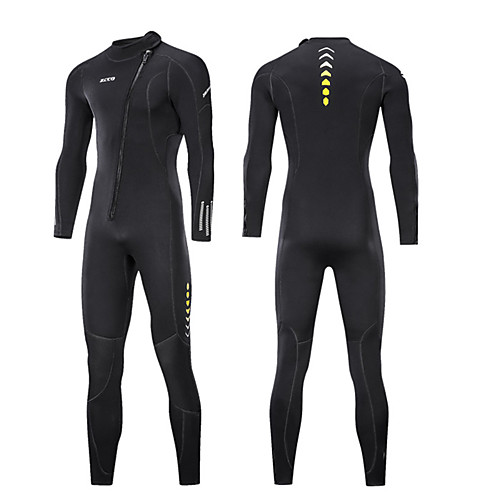 

ZCCO Men's Full Wetsuit 3mm SCR Neoprene Diving Suit High Elasticity Long Sleeve Front Zip Patchwork Fashion Autumn / Fall Spring Summer